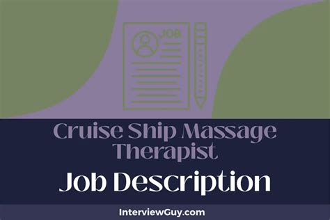 cruise ship jobs massage therapist.